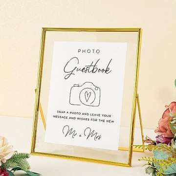 Calculs Gold Sign Holder Floating Frame for Events