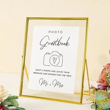 Calculs Gold Sign Holder Floating Frame for Events