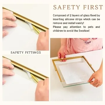 Calculs Gold Sign Holder Floating Frame for Events