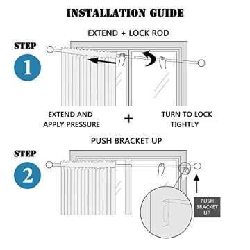 H.VERSAILTEX Window Curtain Rods for Windows 48 to 84 Inches Adjustable Decorative 3/4 Inch Diameter Single Window Curtain Rod Set with Classic Finials, Nickel