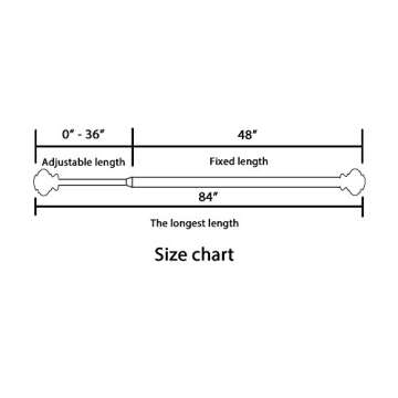 H.VERSAILTEX Window Curtain Rods for Windows 48 to 84 Inches Adjustable Decorative 3/4 Inch Diameter Single Window Curtain Rod Set with Classic Finials, Nickel