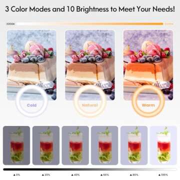 Overhead Camera Mount with Selfie Ring Light and Phone Holder, 10" LED Ring Light for Desk with Stand and Remote for iPhone,Phone Tripod with Light for Video Recording Vlog TikTok Live Stream Cooking