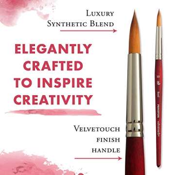 Princeton Velvetouch Paintbrush, Size 10, Scarlet