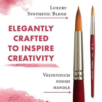 Princeton Velvetouch Paintbrush, Size 10, Scarlet