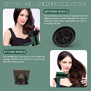 Lightweight PAHETAWA Travel Hair Dryer with Diffuser