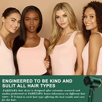 Lightweight PAHETAWA Travel Hair Dryer with Diffuser