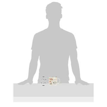 Gift Republic Mushroom Enamel Mug Outdoor Camping Mug Large Metal Coffee Cup Woodland Foraging Hiking Gift Cute Design Durable Drinking Cup 500ml