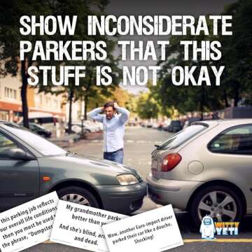 Super Hilarious, Crude Bad Parking Cards 50 Pack. Prank Idiot Parkers and Get the Satisfaction of Revenge With Funny NSFW Novelty Notices. Gag Note Cards Make Great Xmas Stocking Stuffers for Ages 18+