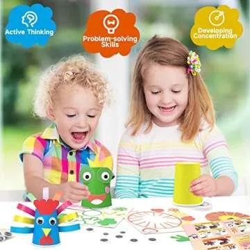 AluAbi Crafts Fun DIY Animal Paper Cup Kit for Kids