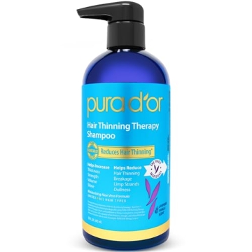 PURA D'OR 16 Oz Biotin Shampoo for Hair Thinning