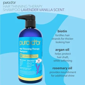 PURA D'OR 16 Oz Biotin Shampoo for Hair Thinning