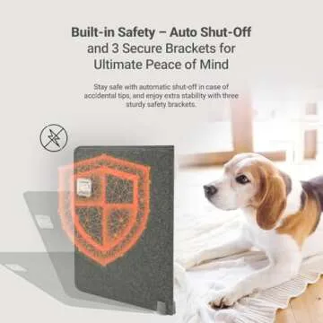 Under Desk Foot Warmer - Silent and Energy Efficient - Personal Space Heater for Office and Home - With Thermostat and Timer