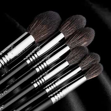 SIGMA Beauty Soft Blend Makeup Brush Set – Set of 6 Makeup Brushes for Applying and Blending, 6 Soft-Blend Brushes for Eyeshadow, Concealer, Highlighters, Powders, Contours, and Blushes (6 pcs)