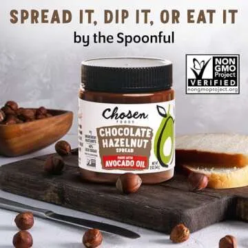 Chosen Foods Chocolate Hazelnut Spread made with 100% Pure Avocado Oil 12 oz 1-Pack