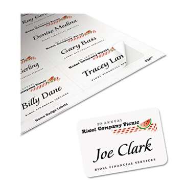 Avery 8395 Laser/Inkjet Name Badges,2-1/3-Inch x3-3/8-Inch ,160/PK,Plain WE