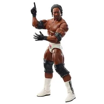WWE Booker T Elite Collection Wrestlemania 19 Action Figure with Deluxe Articulation, Life-Like Detail, Authentic Ring Gear, Swappable Hands & Accessory