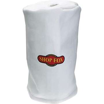 Shop Fox D4572 Upper Dust Collection Bag - 2.5 Micron Filtration for Clean Workspaces