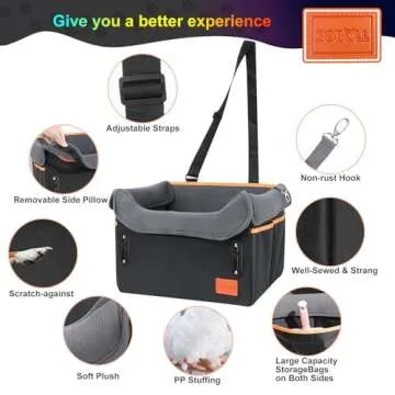 Comfortable Dog Car Seat For Small Pets Waterproof Design