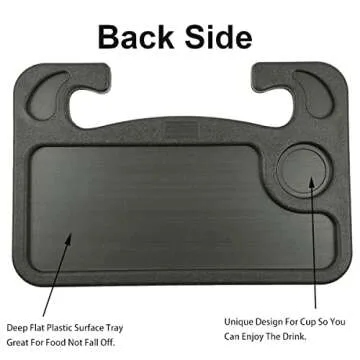 Steering Wheel Tray for Food,Car Table Kids Travel Tray,Car Desk Seat Trays for Eating,Cars Must Haves Interior Accessories Cool Gadgets for Men(Black)