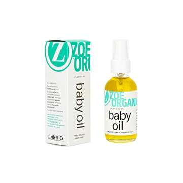 Zoe Organics - Baby Oil, Organic Calming Blend of Nutrient-Rich Oils, Moisturizes Baby’s Delicate ...