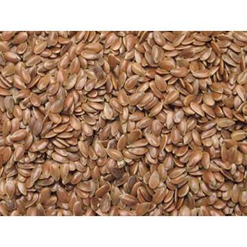 Yupik Organic Brown Flax Seeds, 2.2 lb, Gluten-Free, Non-GMO, Kosher, Vegan, Raw Seeds, Rich in Omega-3, Excellent Source of Fiber, Plant-Based Protein, Ideal for Baking & Topping
