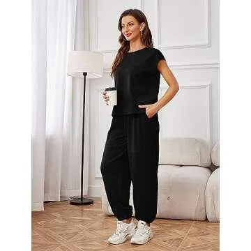 Glamaker Women's Summer Outfit 2 Piece Lounge Set