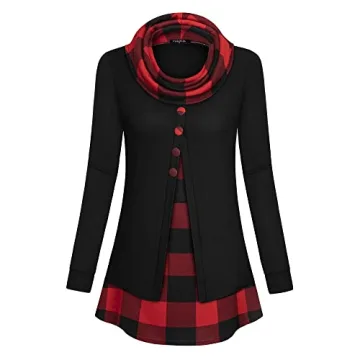 VALOLIA Women's 2024 Winter Casual Hoodies - A-Line Tunic Tops