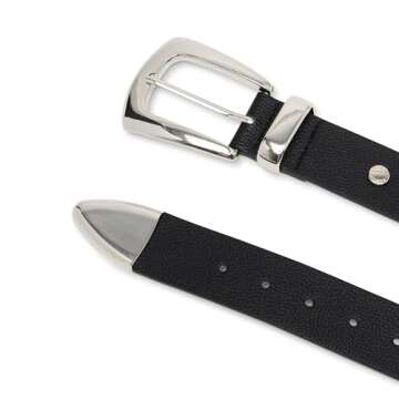 STEVE MADDEN LAWRENCE BELT, BLACK, M