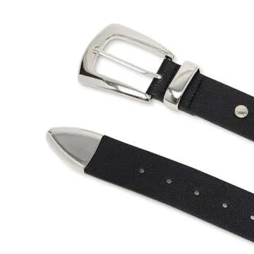 STEVE MADDEN LAWRENCE BELT, BLACK, M