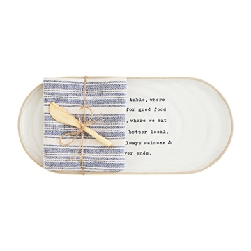 Mud Pie Stoneware Hostess Set Elegant Serving Essentials