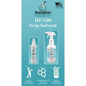 Brampton HF-100 Premium Golf Grip Solvent for Regripping Golf Clubs and Golf Grip Repair - Shake and Spray Golf Grip Solution - Non-Toxic, Non-Flammable, and Odorless Golf Grip Solvent (8oz)