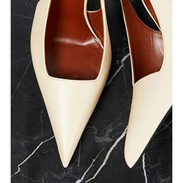 THESHY Pointed Toe High Stiletto Slingback Heels