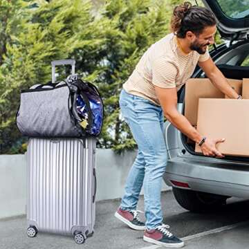 MISSLO Hanging Garment Bags for Travel Suit Bags for Closet Storage 50" Moving Bags for Clothes Dres...