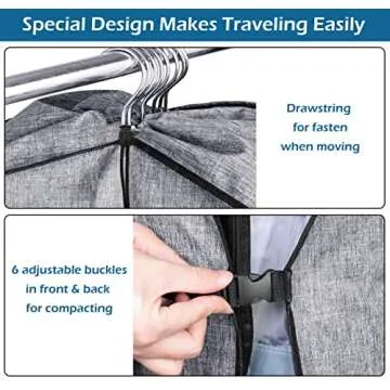 MISSLO Hanging Garment Bags for Travel Suit Bags for Closet Storage 50" Moving Bags for Clothes Dress Cover for Coat, Jacket, Shirt, Clothing