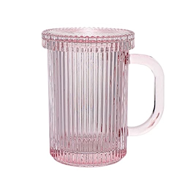 Lysenn Pink Glass Coffee Mug - Elegant Gift Idea