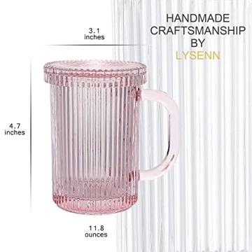Lysenn Pink Glass Coffee Mug - Elegant Gift Idea