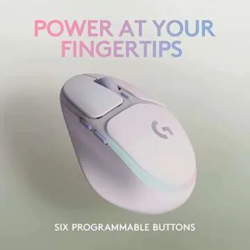 Logitech G705 Wireless Gaming Mouse, Customizable LIGHTSYNC RGB Lighting, Lightspeed Wireless, Bluetooth Connectivity, Lightweight, PC/Mac/Laptop - White Mist