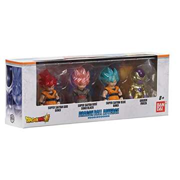 Bandai America - Dragon Ball Super Adverge Figure Box Set 1: Goku God, Golden Freiza, Goku Rose, Super Saiyan Blue Goku