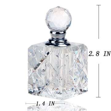 H&D HYALINE & DORA Clear Cubic Carved Decor Refillable Perfume Bottle