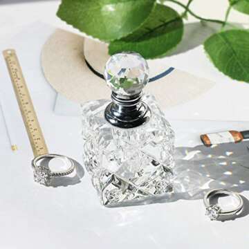H&D Refillable Clear Cubic Perfume Bottle | Elegant Gift Idea