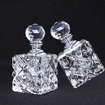 H&D Refillable Clear Cubic Perfume Bottle | Elegant Gift Idea