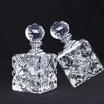 H&D Refillable Clear Cubic Perfume Bottle | Elegant Gift Idea
