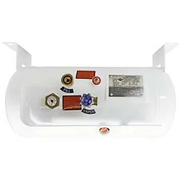 Flame King YSN122 12.2 Gallon RV, Van Or Trailer Horizontal ASME RV Propane Tank Cylinder, 12" x 28"