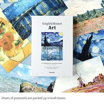 Monolike Art Gogh & Monet Postcard Collection 24 Pack