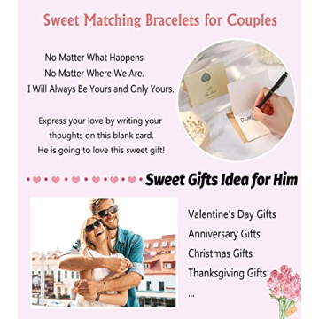 UNGENT THEM Fiance Gifts for Him Men Couples Bracelets Future Husband Valentine's Day Birthday Anniversary Engagement I Love You Gifts