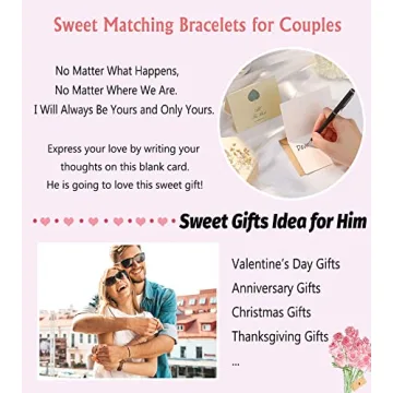 UNGENT THEM Fiance Gifts for Him Men Couples Bracelets Future Husband Valentine's Day Birthday Anniversary Engagement I Love You Gifts