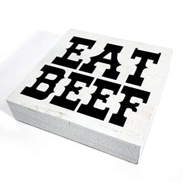 Western Kitchen Box Sign for Rustic Home Decor