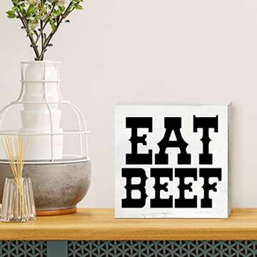 Western Kitchen Box Sign for Rustic Home Decor