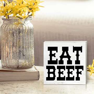 Western Kitchen Box Sign for Rustic Home Decor