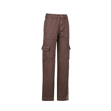 Y2K Wide Leg Cargo Jeans for Stylish Comfort